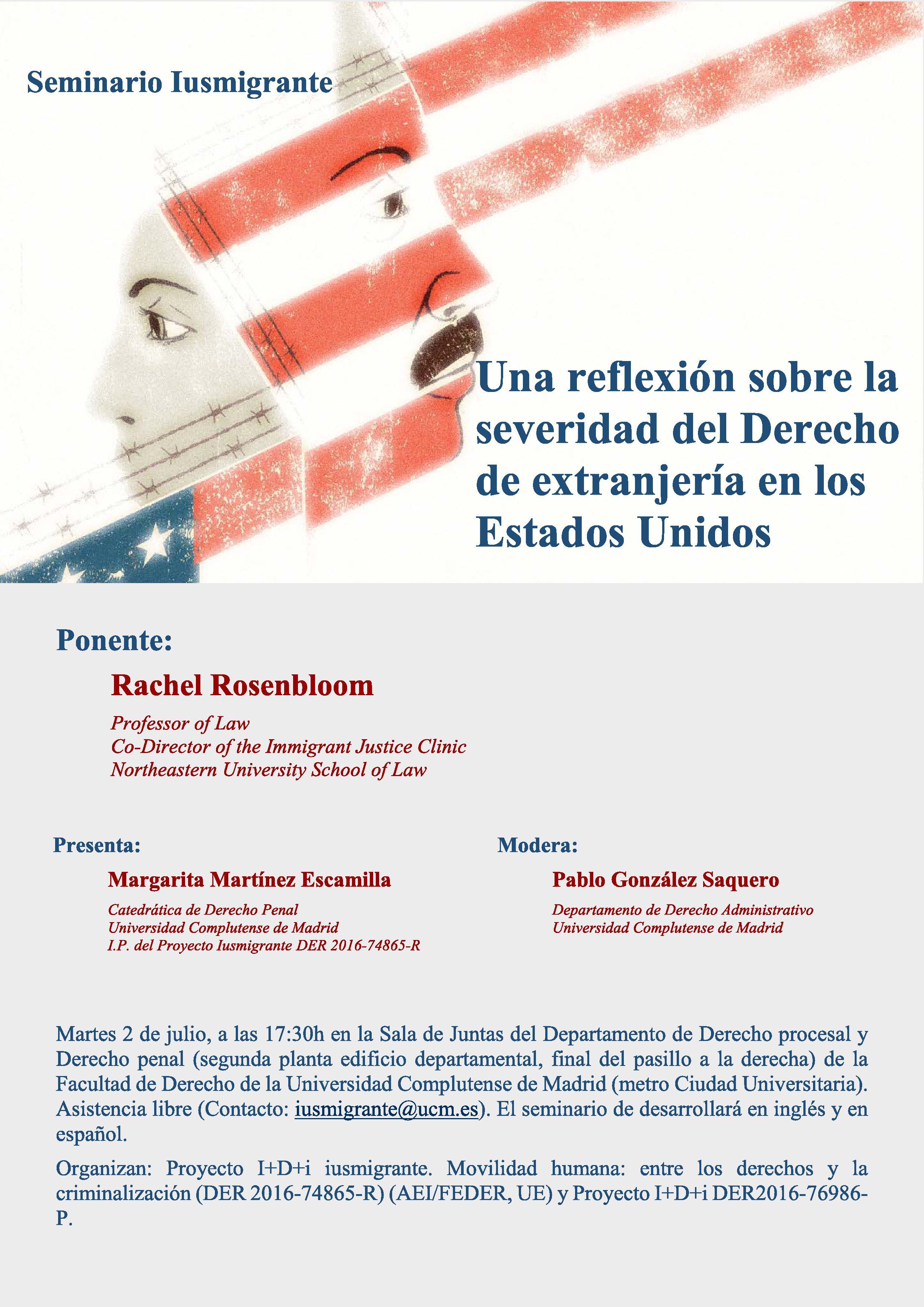 Seminario IUSMIGRANTE: "Una reflexión sobre la severidad del Derecho de extranjería en Estados Unidos"